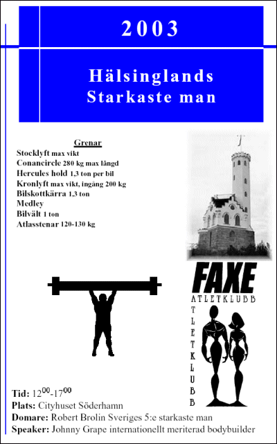 Hlsinglands Starkaste Man 2003