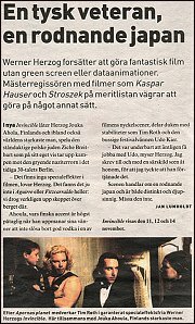 Kopia p artikel ur Filmfestivalens tidning.